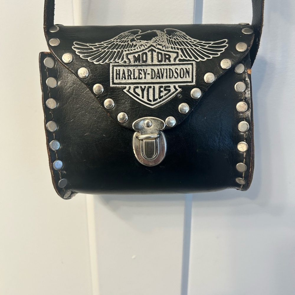 Vintage studded Harley Davidson purse